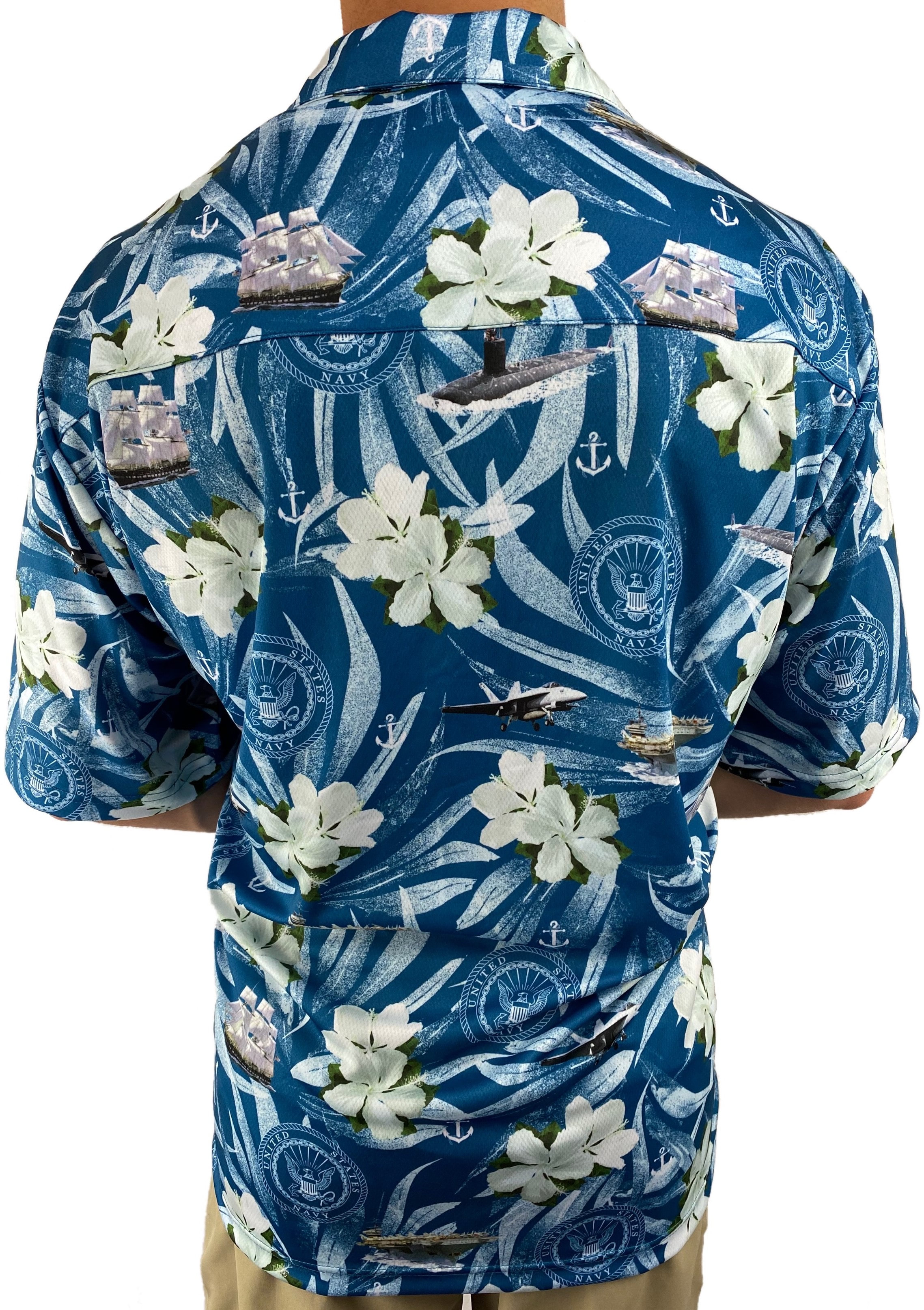 Summer Hawaiian Style Hawaii Beach Shirt US Navy Martin JRM Mars 
